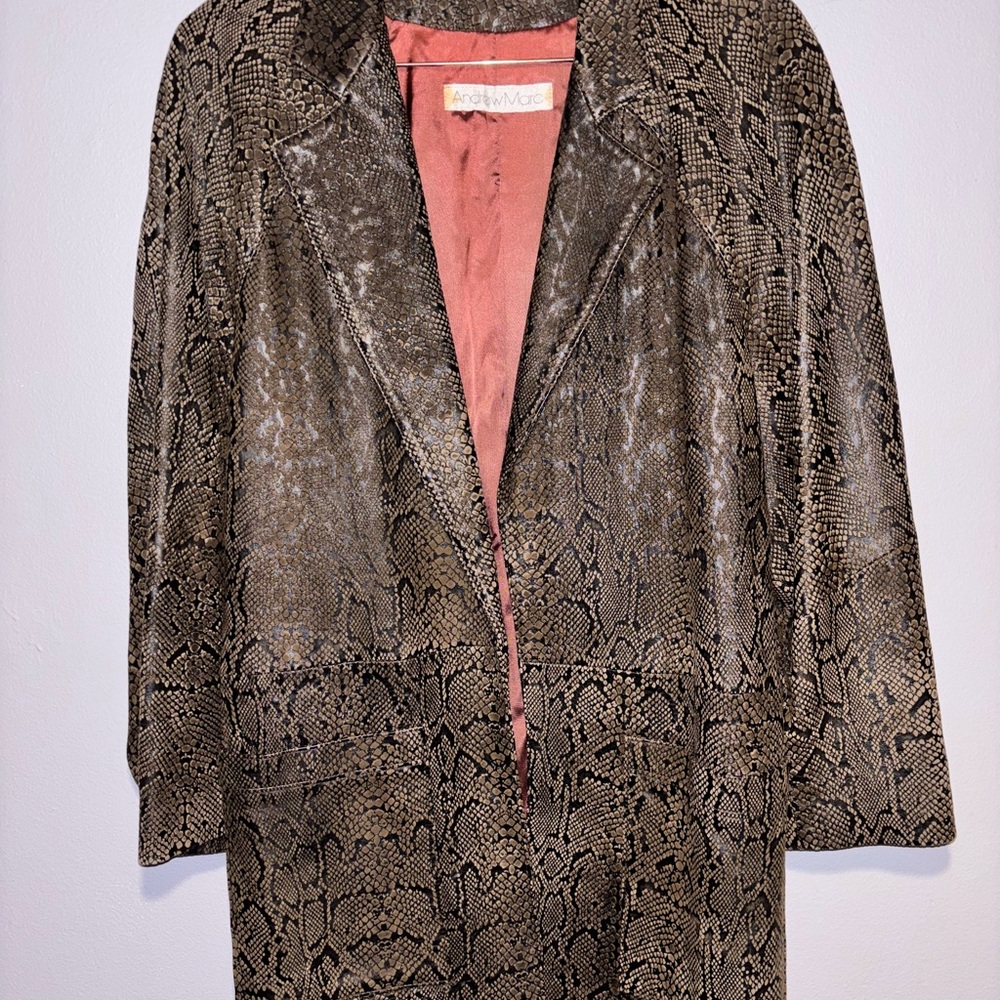 Snake Print Women's Coat